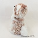Perro husky de peluche SANDY marrón blanco ojos azules sentado 22 cm