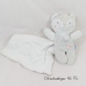 Teddy Bear Handkerchief CANDY SUGAR White and Grey Cashew 17 cm