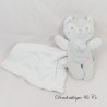Teddybär Einstecktuch CANDY SUGAR Weiß und Grau Cashewkern 17 cm