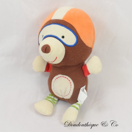 Plüsch Taupe OXYBUL FNAC EVEIL ET JEUX braune Maske und Helm 19 cm Plüsch Taupe OXYBUL FNAC EVEIL ET JEUX braune Maske und Helm 19 cm