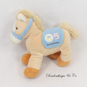 Peluche Cheval GIPSY  Beige Go-Go Romeo avec bruitage 20 cm