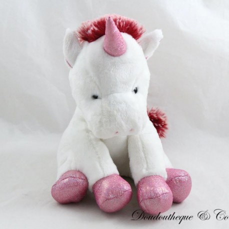 ENESCO Einhorn Plüsch weiß rosa