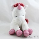 ENESCO unicorno peluche bianco rosa