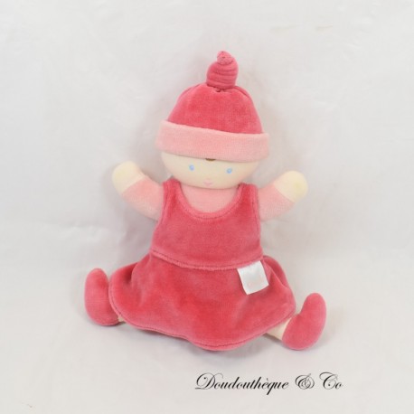 Pixie cuddly toy COROLLA burgundy raspberry rattle 20 cm