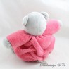 Soft Bear Stuffed Bear KALOO Raspberry Pink and Grey Feather Soft & Soft Creations 18 cm