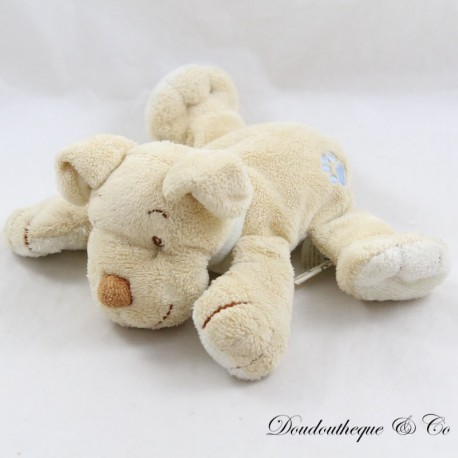 Dog cuddly toy JOLLYBABY beige paw print Dog cuddly toy JOLLYBABY beige paw print