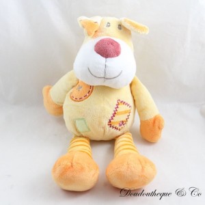 Stuffed dog KIABI orange yellow