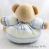 Soft Bear Ball KALOO Blue Beige Parachute Canvas 10 Years of Happiness 22 cm