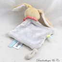 Bunny Blanket BABY NAT' Pacifier Clip Super Pacifier Grey BN0288