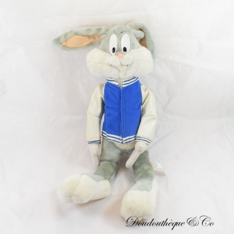 Großer Plüsch Bugs Bunny LOONEY TUNES grauer Hase Vintage Teddyjacke 55 cm Großer Plüsch Bugs Bunny LOONEY TUNES grauer Hase Vintage Teddyjacke 55 cm