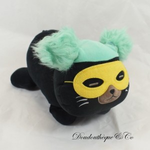 Gatto di peluche MINISO LIFE maschera Halloween nera 25 cm