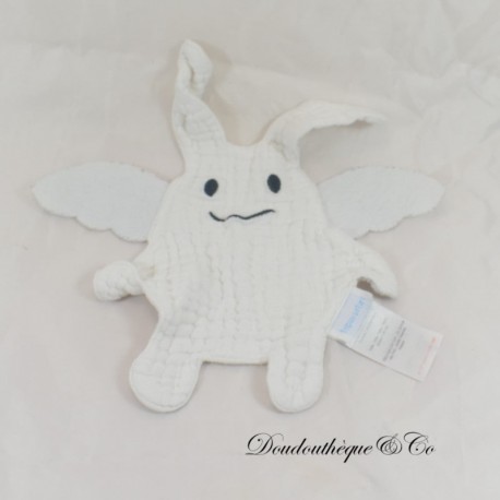 Flat cuddly toy rabbit TROUSSELIER Swaddle white 30 cm