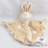 Flat rabbit cuddly toy CREDIT AGRICOLE beige flowers