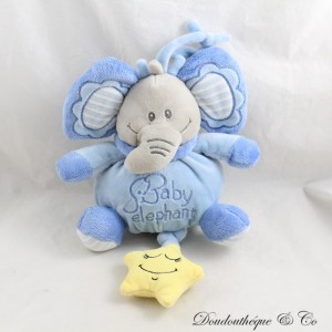 Elefante de peluche musical DODO D'AMOUR MGM azul Estrella elefante bebé 20 cm