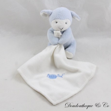 Sheepskin handkerchief cuddly toy BABY NAT lambskin blue