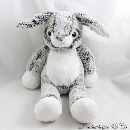 Petite peluche Lapin lapin gris avec pompon blanc de la marque