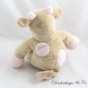 Plush Lola cow NOUKIE'S beige scarf pink embroidered cockade 26 cm