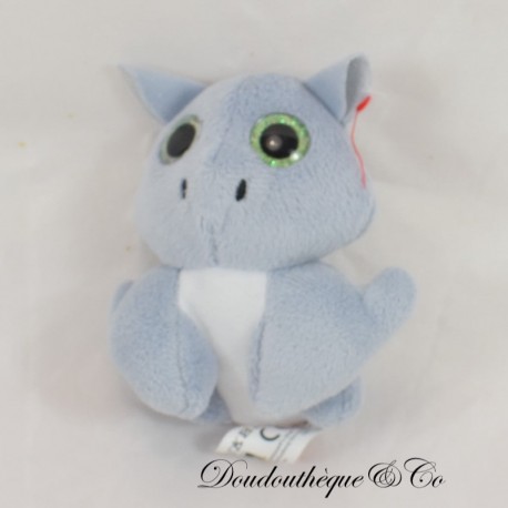 Mini peluche créature Winter TY McDonald's gros yeux phosphorescents Dragon gris 10 cm