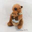 Peluche Marmotte et son bébé HAPPY HORSE castor marron 26 cm