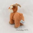 Peluche chamois ou bouquetin CREATIONS DANI chiné blanc marron 13 cm