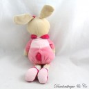Peluche de conejo BABY NAT' Perle y Perlim rosa despertador toot 32 cm