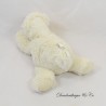 Peluche ours polaire SIA blanc couché allongé 25 cm
