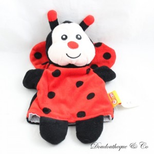 Ladybug puppet cuddly toy FIZZY red black 27 cm