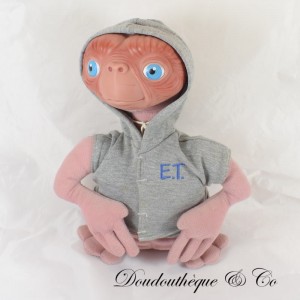 Peluche E.T L'EXTRATERRESTRE Applause Rose Sweet shirt  Gris vintage 30 cm