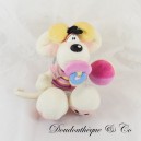 Soft Mouse DIDDL Diddlina Pacifier Rattle Pink White Depesche 27 cm