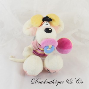 Soft Mouse DIDDL Diddlina Schnullerrassel Pink Weiß Depesche 27 cm