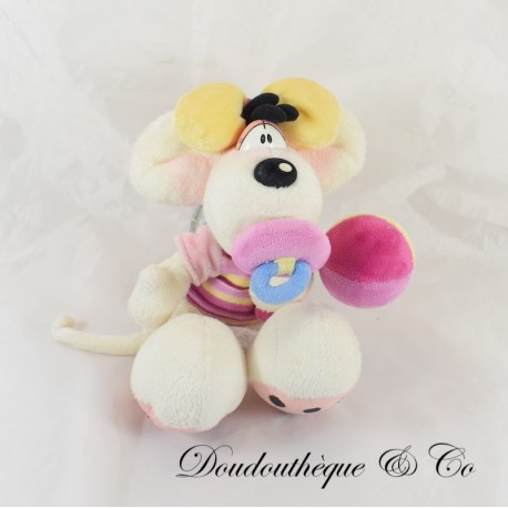 Soft Mouse DIDDL Diddlina Schnullerrassel Pink Weiß Depesche 27 cm