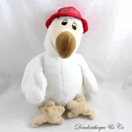 Teddy bird plush toys Mauritius male blue tail red cap 35 cm