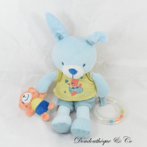 Kaninchen Aktivität Plüsch POMMETTE blau Flugzeug orange Bär 30 cm