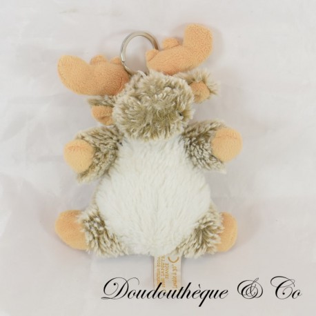 Key ring Rodadou deer plush elk reindeer brown mottled white 16 cm