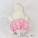 Plush Ball Rabbit PAMPERS Pink and White Stripes Vintage 19 cm