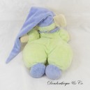 Plush Mouse TEDDY Yellow and Blue Vintage 27 cm
