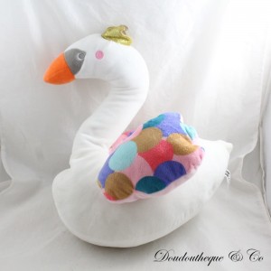 HEMA white swan plush with multicoloured wings