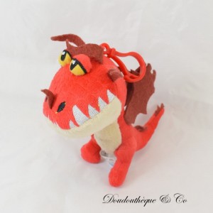 Porte clés Peluche dragon Hookfang DREAMWORKS Dragons Rouge 16 cm