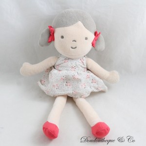 Bambola Doudou OBAIBI vestito bambina peso trecce fiocchi scarpe 30 cm