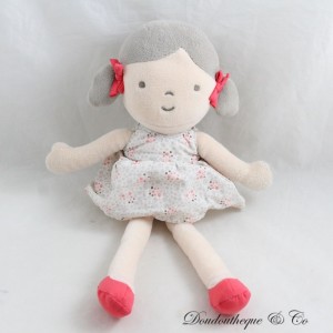 Doudou doll OBAIBI little girl dress weight pigtails bows shoes 30 cm