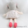 Doudou Puppe OBAIBI kleines Mädchen Kleid Gewicht Zöpfe Schleifen Schuhe 30 cm