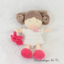 Doudou poupée brune DOUDOU ET COMPAGNIE Les Demoiselles ourson Rose DC2771 18 cm