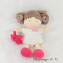 Brown doll cuddly toy DOUDOU ET COMPAGNIE Les Demoiselles teddy bear Rose DC2771 18 cm