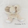 Flat cuddly toy rabbit CANDY SUGAR beige star bow tie 22 cm