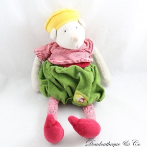 Plush mouse Valentine MOULIN ROTY Balthazar and Valentine red green 35 cm