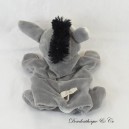 Doudou marionnette âne HISTOIRE D'OURS gris poche 25 cm