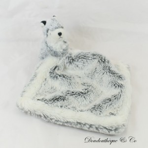 Husky dog handkerchief cuddly toy CREATIONS DANI mottled grey white 28 cm