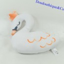 ZEEMAN white swan plush with orange wings and crown 25 cm