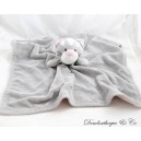 Doudou plat chat PRIMARK EARLY DAYS gris rose RARE 45 cm