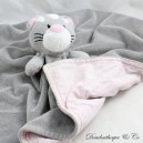 Flat cuddly toy cat PRIMARK EARLY DAYS grey pink RARE 45 cm